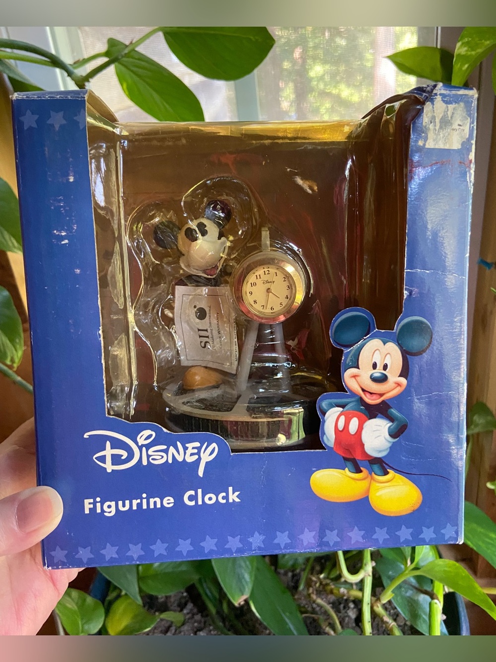 Disney Mickey Mouse Vintage Desk Clock NIB SII Marketing Rare Collectible Figure